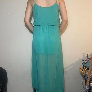 Beautiful Turquoise color long over the heels